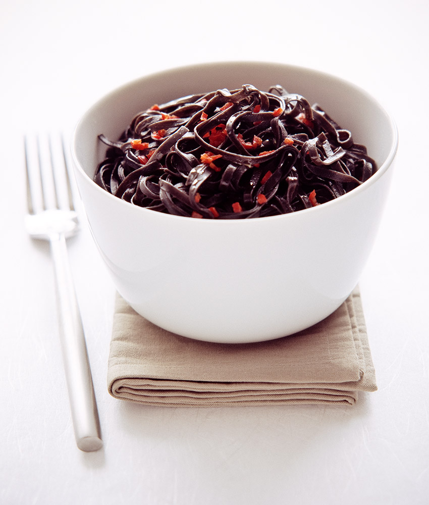 Inky Pasta with Chilli